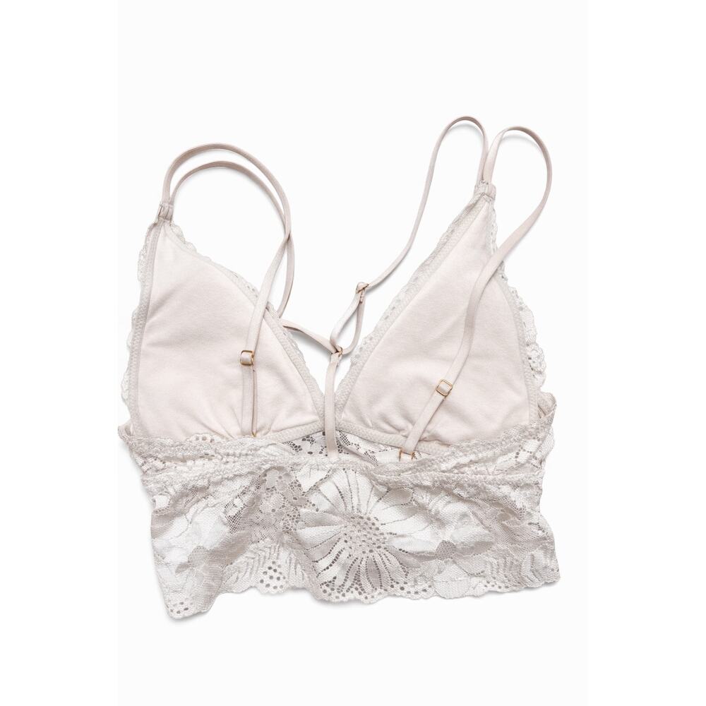 Aerie Lace Bralette XS Blush Pink Floral Wireless Bra Coquette Romantic - Picture 3 of 5